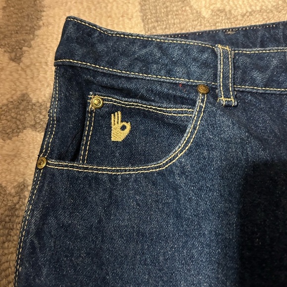 Sasson 80s Vintage Blue Denim Jeans with Embroidered Pocket - Picture 2 of 6